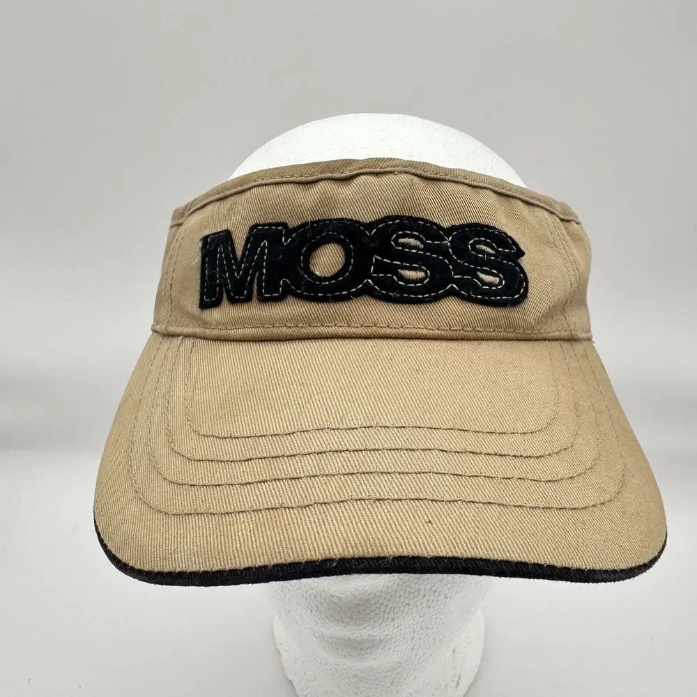 Vintage Mossimo Visor Cap Youth 8-20‎ Brown Logo Streetwear 90s Y2K Frosted Tips